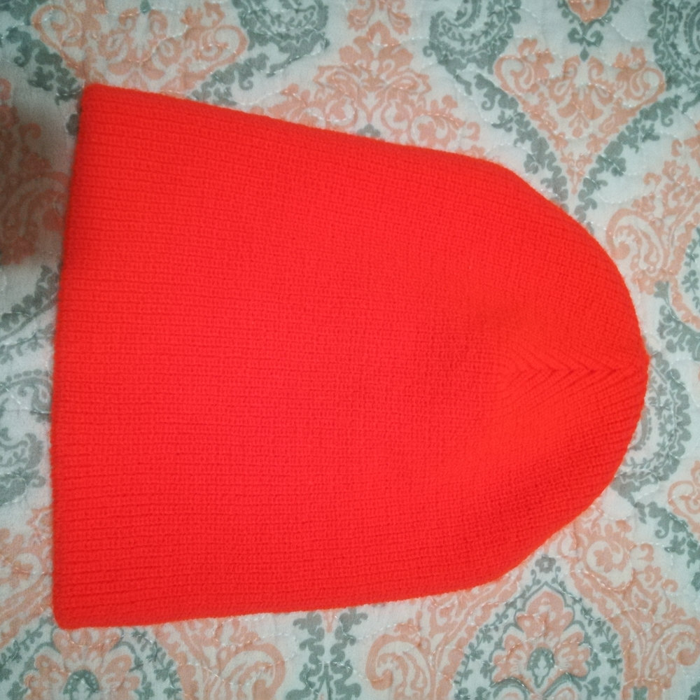 Vibrant Orange Knit Beanie